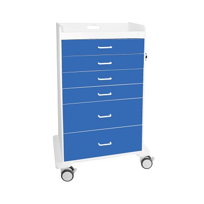 Procedure Cart with Global Blue Drawers