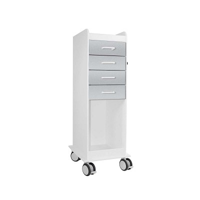 TL 4D Cart with Silver Metallic Drawers